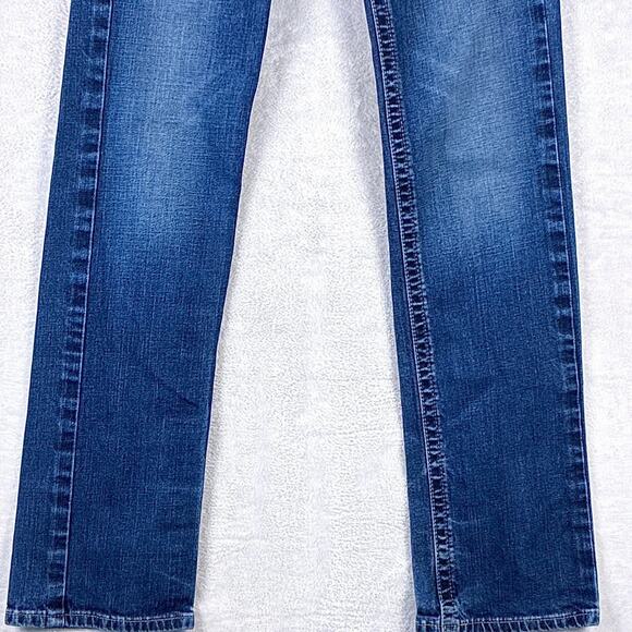 Ariat M7 Rocker Straight Jeans Men 30x36 (30x34) Salton Faded Whiskered Western - Picture 4 of 14